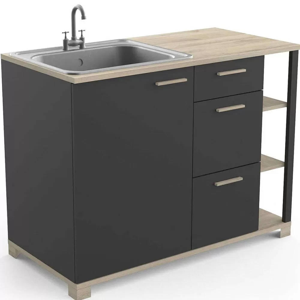 * Meubles De Cuisine>Atelier Meuble Bas 1 Porte 3 Tiroirs 3 Niches