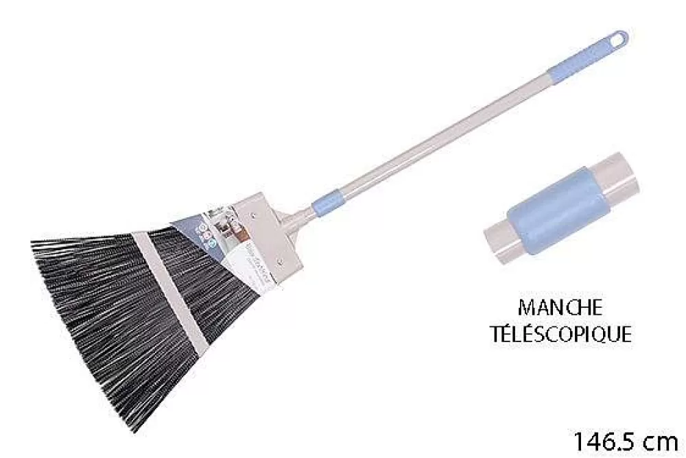 Menage | * Balai Exterieur Plastique Bicolore Grege Ble