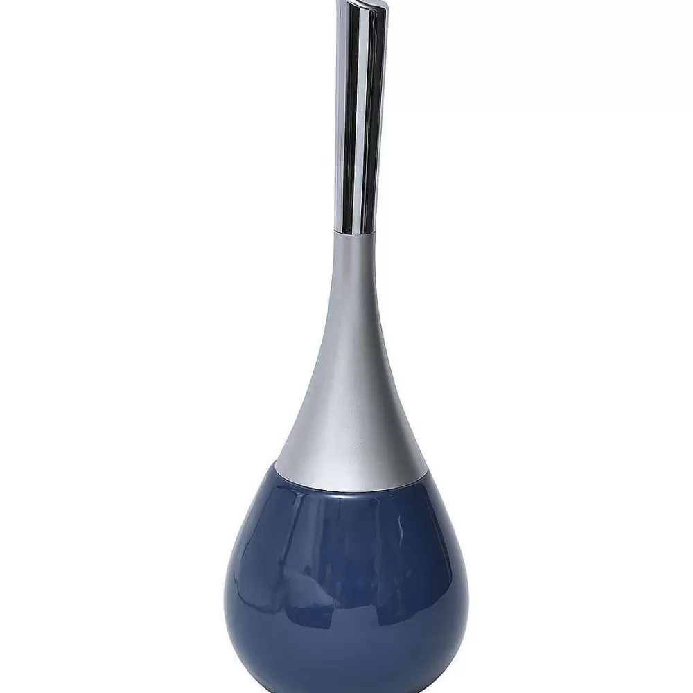 Accessoires Wc | * Brosse Wc Gres Forme Goutte D Eau Bleu Marine