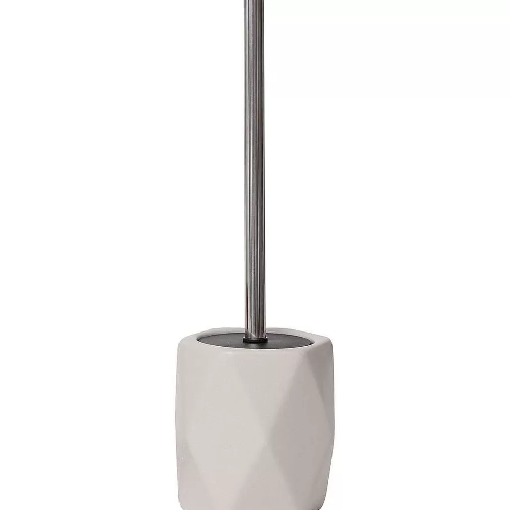 Accessoires Wc | * Brosse Wc Gres Forme Losange Tige Acier Inoxydable Taupe