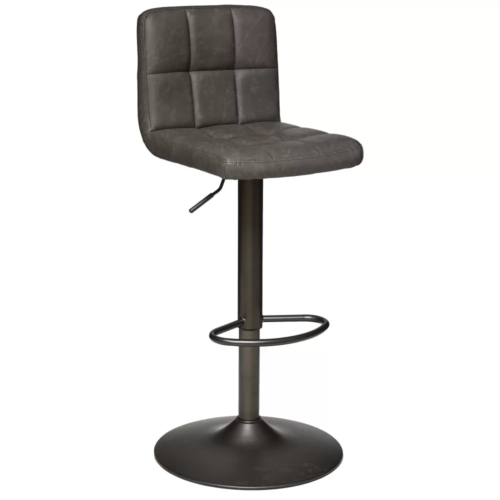 Atmosphera Tabourets De Bar>Chaise De Bar Ajustable Delek Gris Vintage