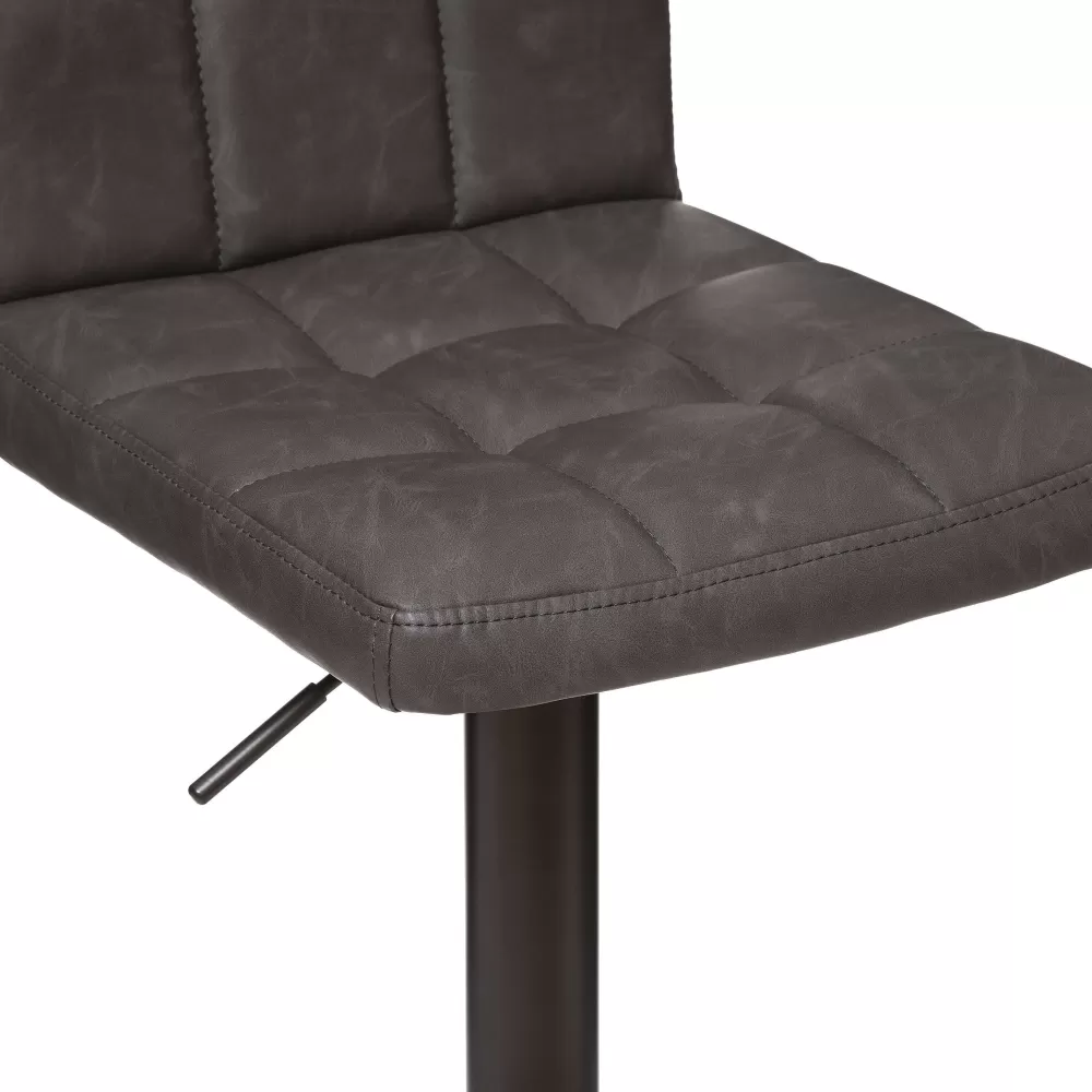 Atmosphera Tabourets De Bar>Chaise De Bar Ajustable Delek Gris Vintage