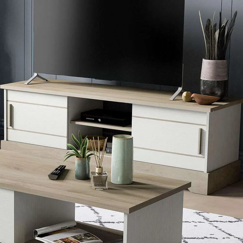 * Meubles Tv>Cottage Banc Tv 2 Portes Coulissantes