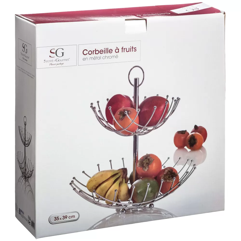 Organisation De La Cuisine | Five Coupe 2 Etages Chrome Spirale