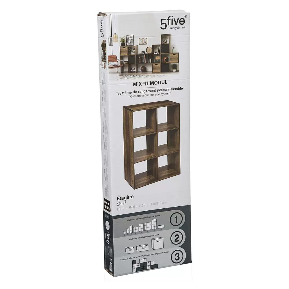 Mobiliers Modulables | * Etagere 6 Cases Mix Indus
