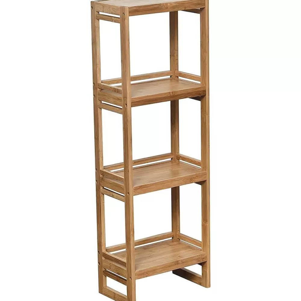 * Meubles Salle De Bain>Meuble Bambou 4 Étagères Bambou