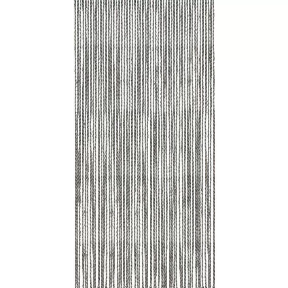 * Rideaux De Porte>Rideau De Porte Coton Polyester Corde Tressee 90X200Cm Gris