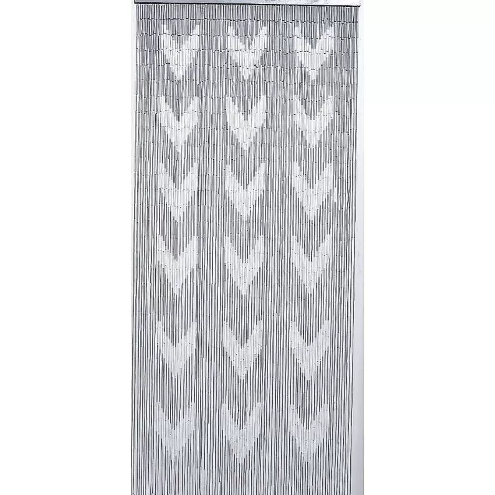 * Rideaux De Porte>Rideau De Porte Sticks Bambou Imp Chevron 90X200 Cm Gris