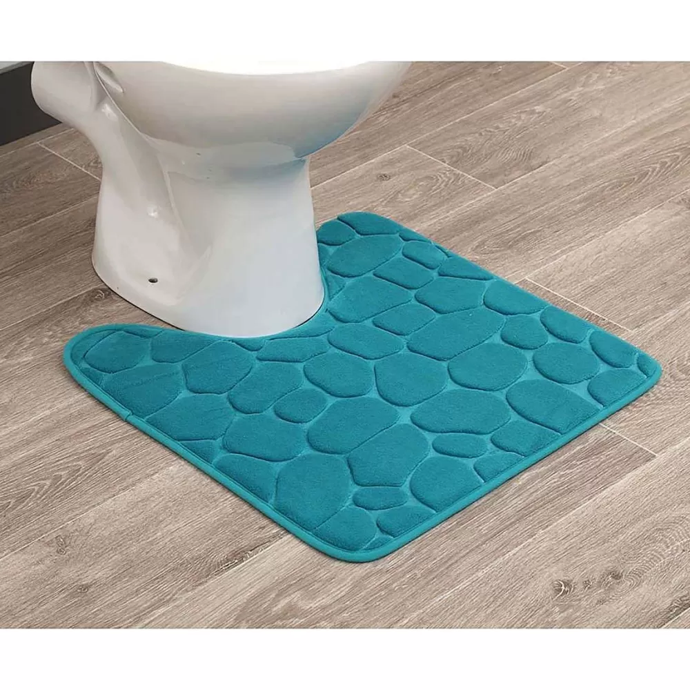 Tapis De Salle De Bain Et Wc | * Tapis Contour Wc Memoire De Forme Galet 50X50Cm Canard